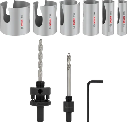 Sada závitových děrových pil Bosch PRO Construction Material, 9dílná.